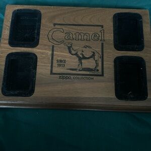 Camel Zippo Collection Wooden Ashtray